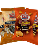 Better Made Special Cheddar Cheese & Movie Theater Butter Popcorn Variety Pack (4) x 8oz (Pack of 4)