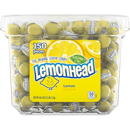 Lemonhead Hard Lemon Candy, Individually Wrapped Candy (150 Count), 40.5 Ounce