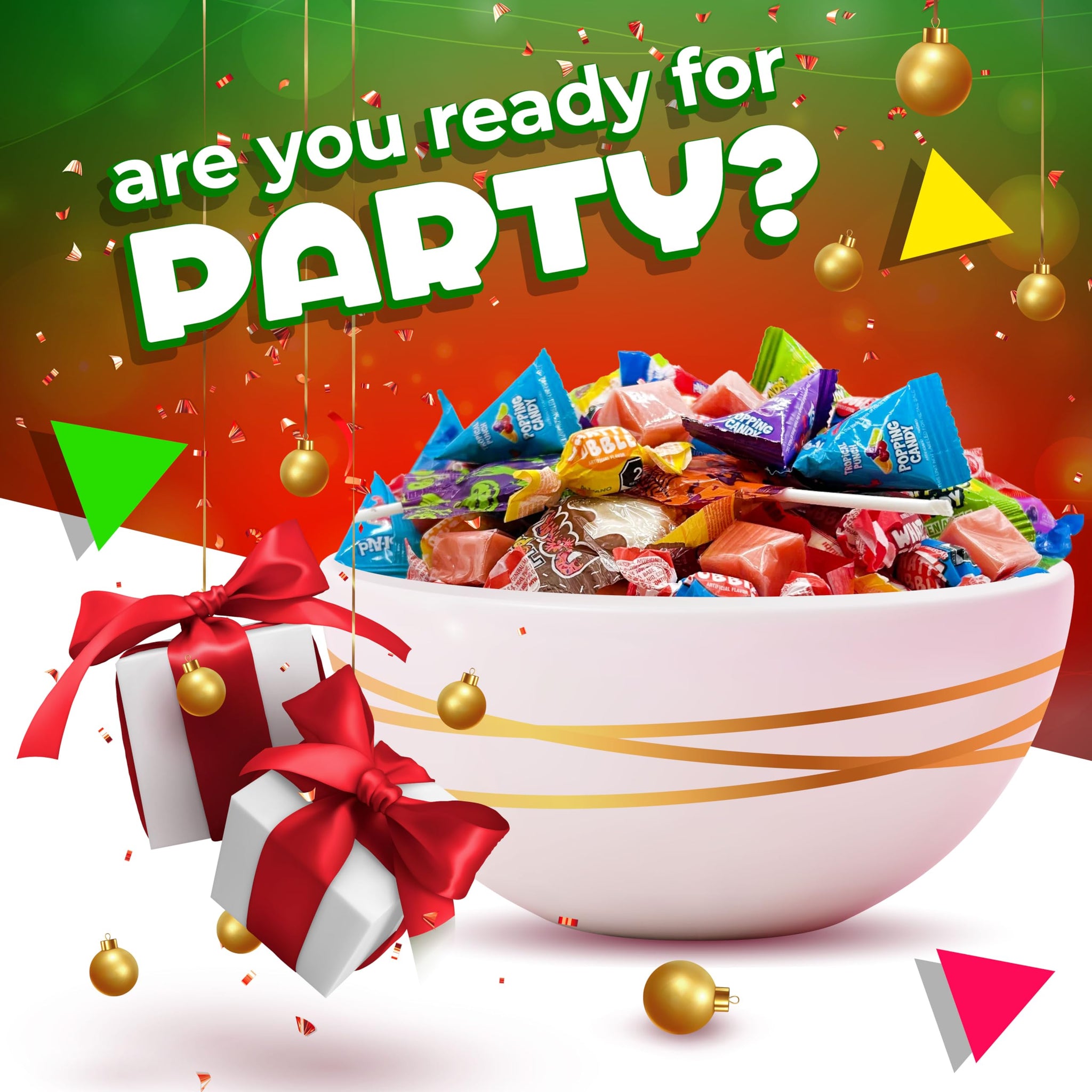 Candy Variety Pack | 10 Pound Box | Bulk Candy for Classroom | Party Mix Individually Wrapped | Popping Rocks, Lollipops, Gum, Caramels, Taffies |