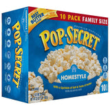 Pop Secret Popcorn, Homestyle, 10-Count Box (32 Ounces)