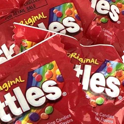 Skitles Original Flavor Fun Size Chewy Candy Packs Bulk Bag-3 lbs Individually Wrapped Bulk Party Assortment 80+ Fun Size Packs-Perfect for Sharing