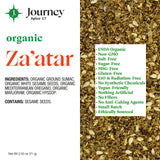 Organic Za'atar Spice Seasoning by Journey Spice Co. | Salt-Free, Sugar-Free, Non-GMO | Gourmet Mediterranean All-Purpose Spice Herb Blend | 2.5 oz. |
