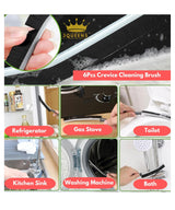 6Pcs Crevice Cleaning Brush 6 Extra Hooks, Multifunctional Cleaning Tool for Home & Kitchen,Heavy-Duty Deep Cleaning Gaps