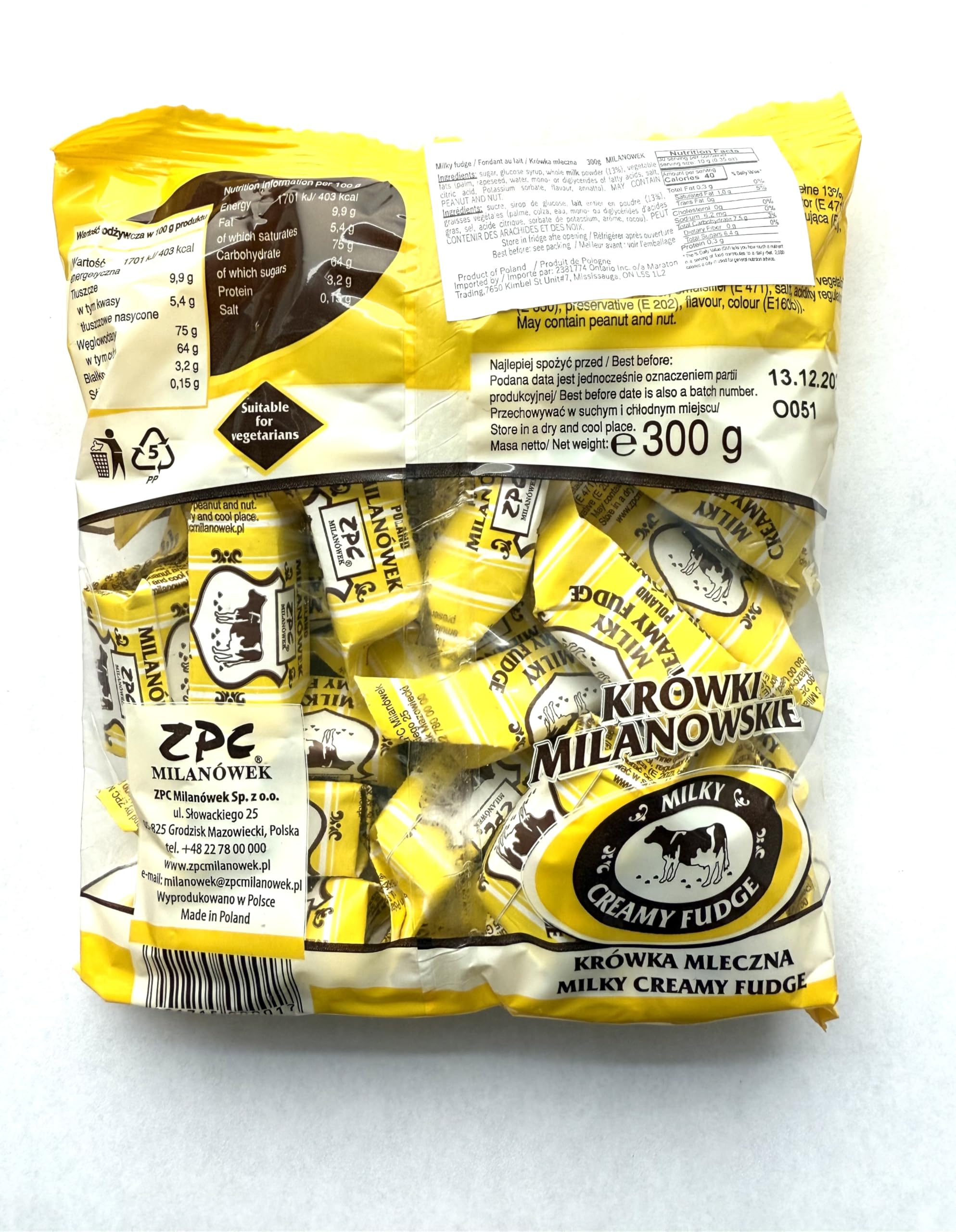 Krowki Milanowskie Milky Cream Fudge (300g/10.6oz) Pack of 3