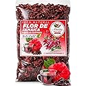 Hibiscus Flowers 1lb (16oz) - All Natural, Triple Cleaned - Whole Soft Flowers and Petals - Flor de Jamaica. Great for Hot or Iced Tea and Agua
