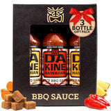Da Kine Hawaiian BBQ Sauce Gift Set - Original, Smoky & Spicy BBQ Sauce Sampler - Made with Pineapple Juice - Gourmet Barbecue Sauces for Grilling