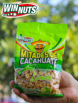 WINNUTS Lemon Peanuts Halves (5 Pack, 5.25 oz Each) | Mitades de Cacahuates con Limón, Authentic Mexican Botana Snack