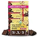 ChocoPerfection Sugar Free Dark Chocolate Mini Bars - European Style Chocolate Keto Friendly, Gluten Free Vegan, Fiber Rich Low Carb Chocolate Snack