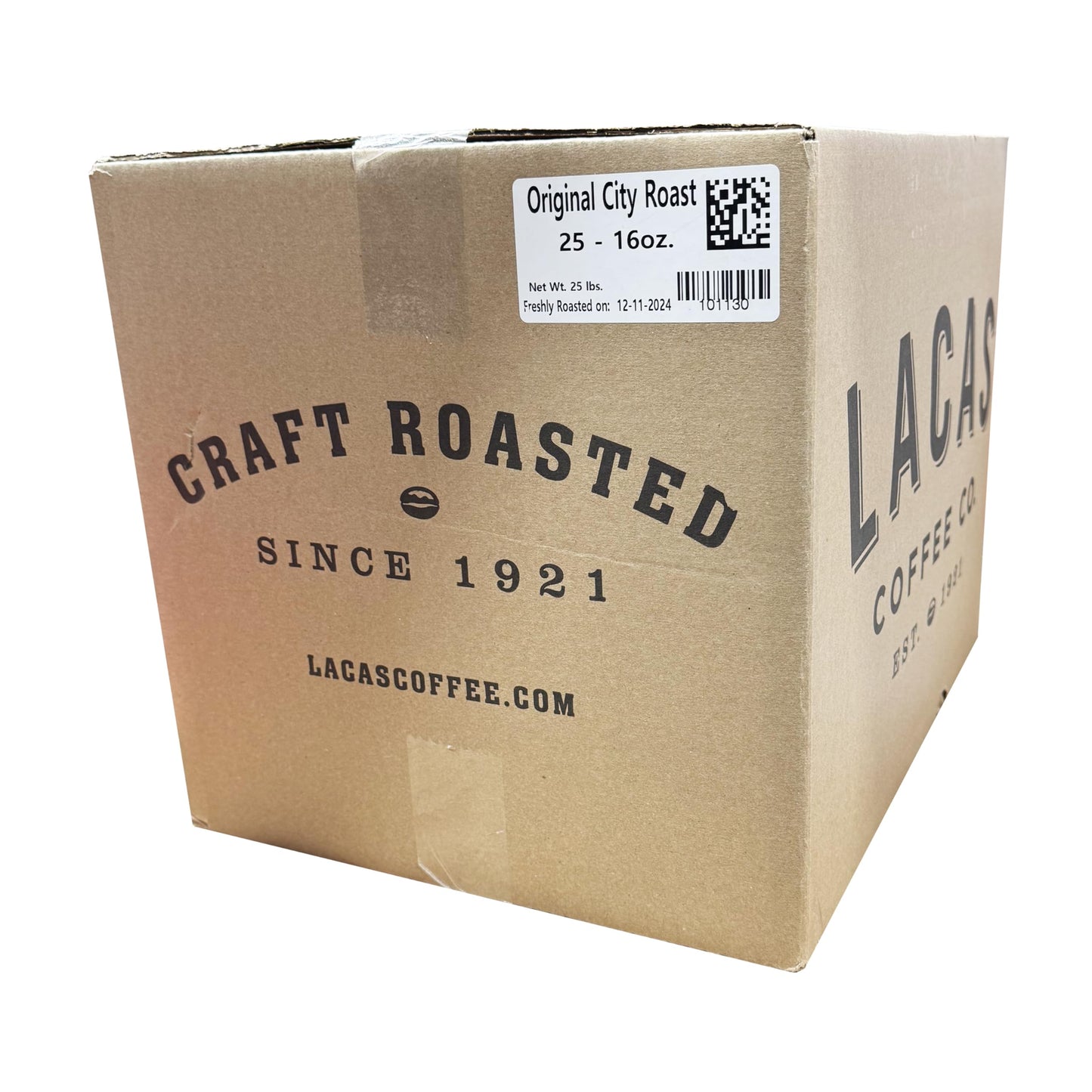 Lacas Original City Roast Ground Coffee, 25/16 oz Bags - Premium Gourmet Blend with Sweet Full-Bodied Finish - Bulk Coffee for Cafés and Restaurants