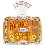 Martins Long Potato Rolls - 6” Soft & Sweet Fresh Hotdog Buns with Golden Hue - Made with Nonfat Milk, High Protein Wheat Flour & Cane Sugar - Perfect
