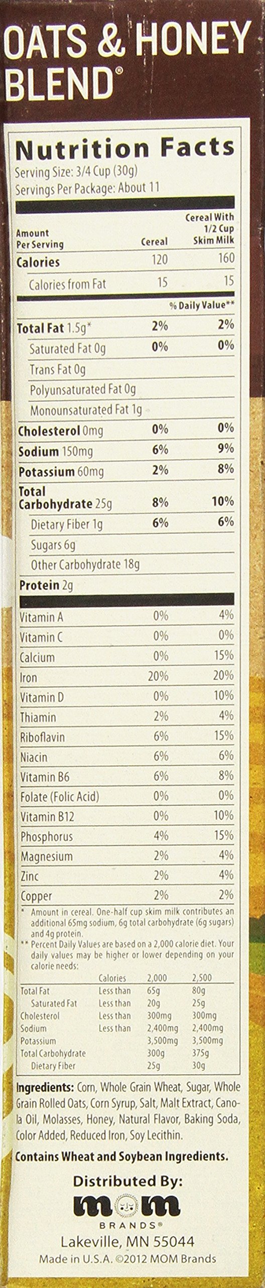 Mom Brand Oat Blenders with Honey, 12 Ounce
