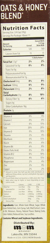 Mom Brand Oat Blenders with Honey, 12 Ounce