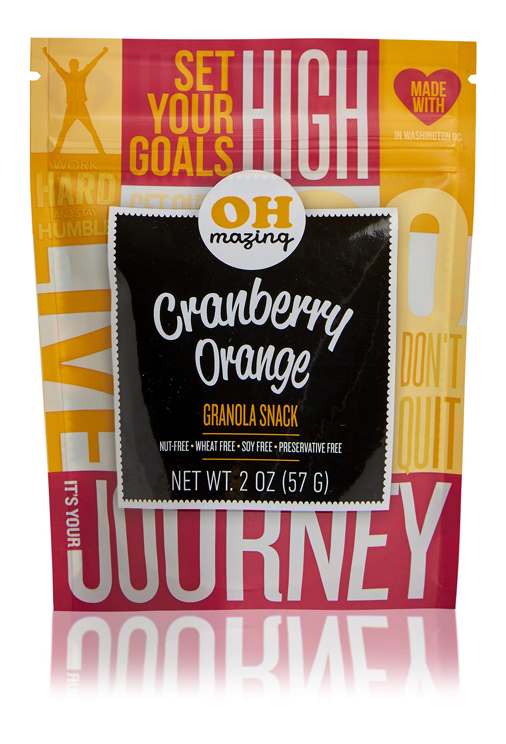 Oh-Mazing Granola Snack, Nut-Free, Gluten-Free, Cranberry Orange, 2 Ounce Bag (Pack of 5)