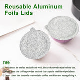 Clinuse Aluminum Foil Lids Seals for Nespresso Vertuo Pods, 100Pcs Reusable Nespresso Capsules Coffee Pods Cover Seals, Compatible with Nespresso