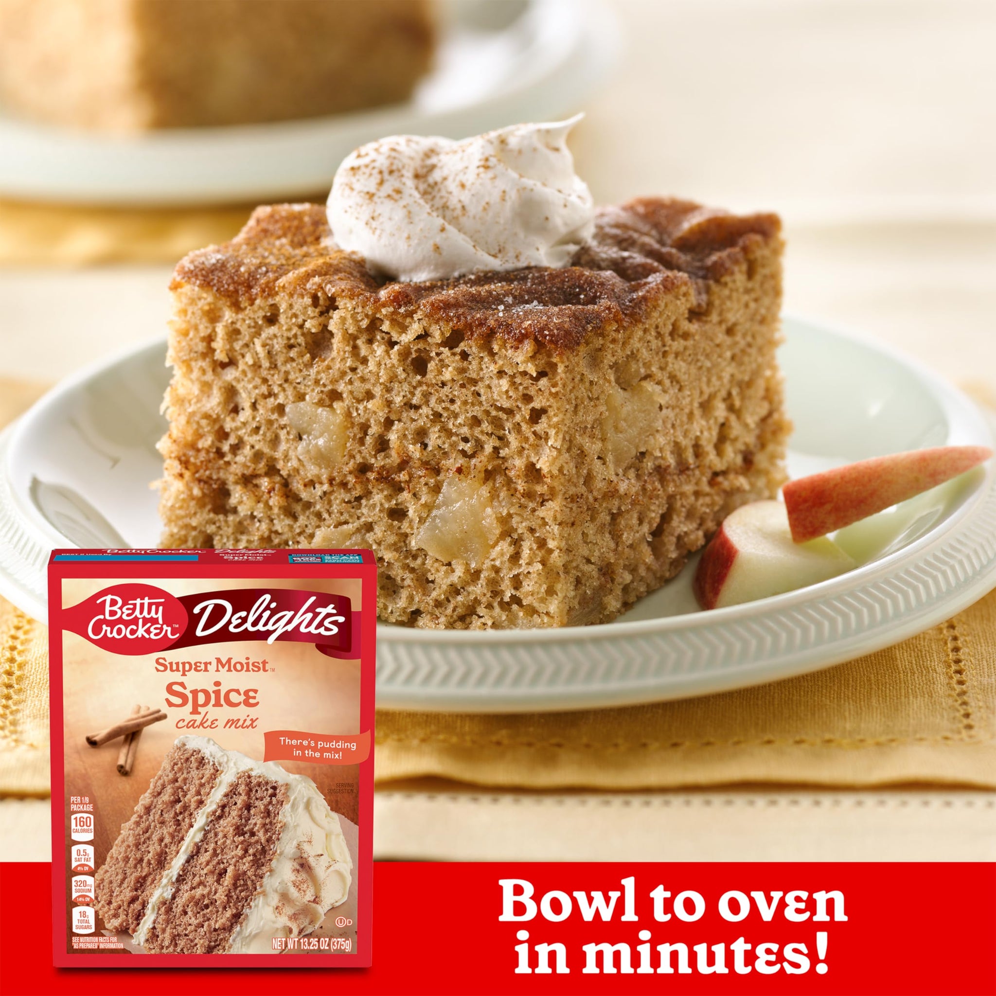 Betty Crocker Delights Super Moist Spice Cake Mix (Pack of 2)