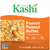 Kashi, Chewy Granola Bars, Peanut Peanut Butter, Vegan, 7.4oz Box (6 Count)