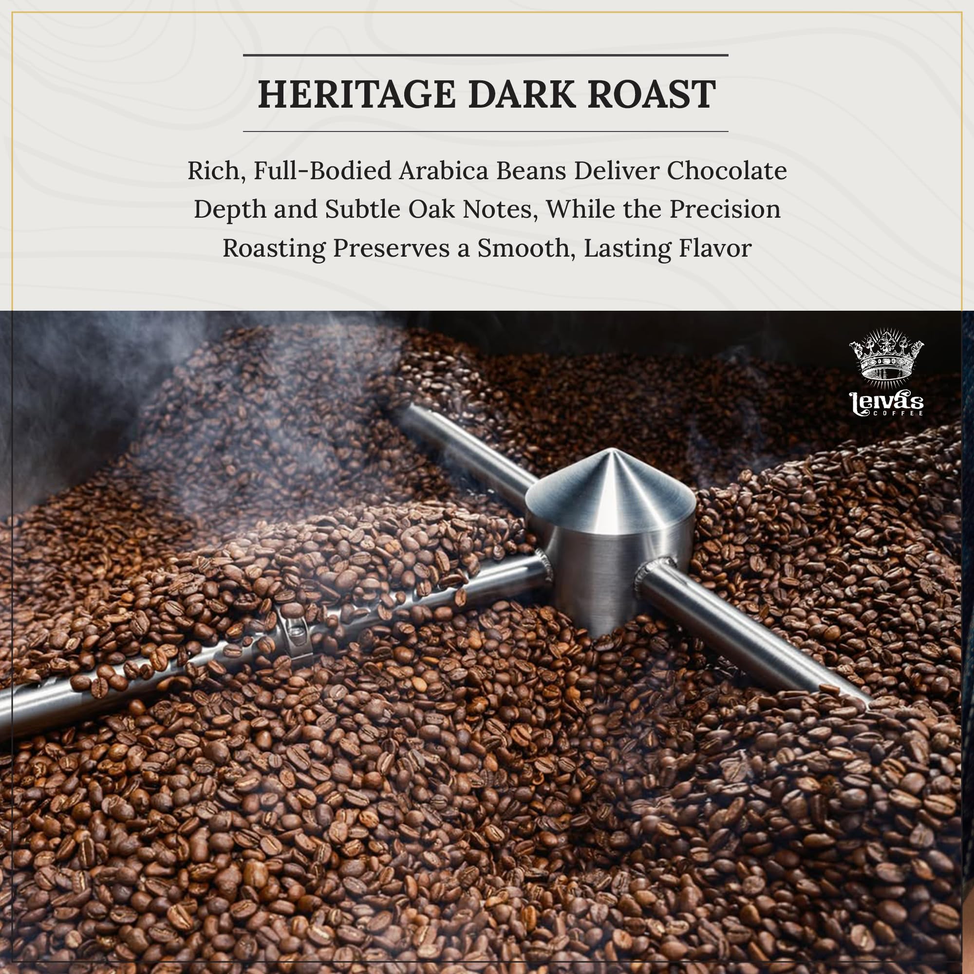 Leiva’s Dark Roast Whole Bean Coffee (8 Oz) - Freshly Roasted, Micro-Lot Guatemalan Beans - Abuelo Fuerte Whole Beans w/Chocolate & Caramel Notes