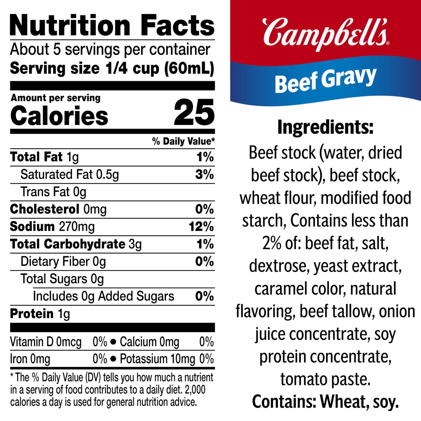 Campbell’s Beef Gravy, 10.5 oz Can