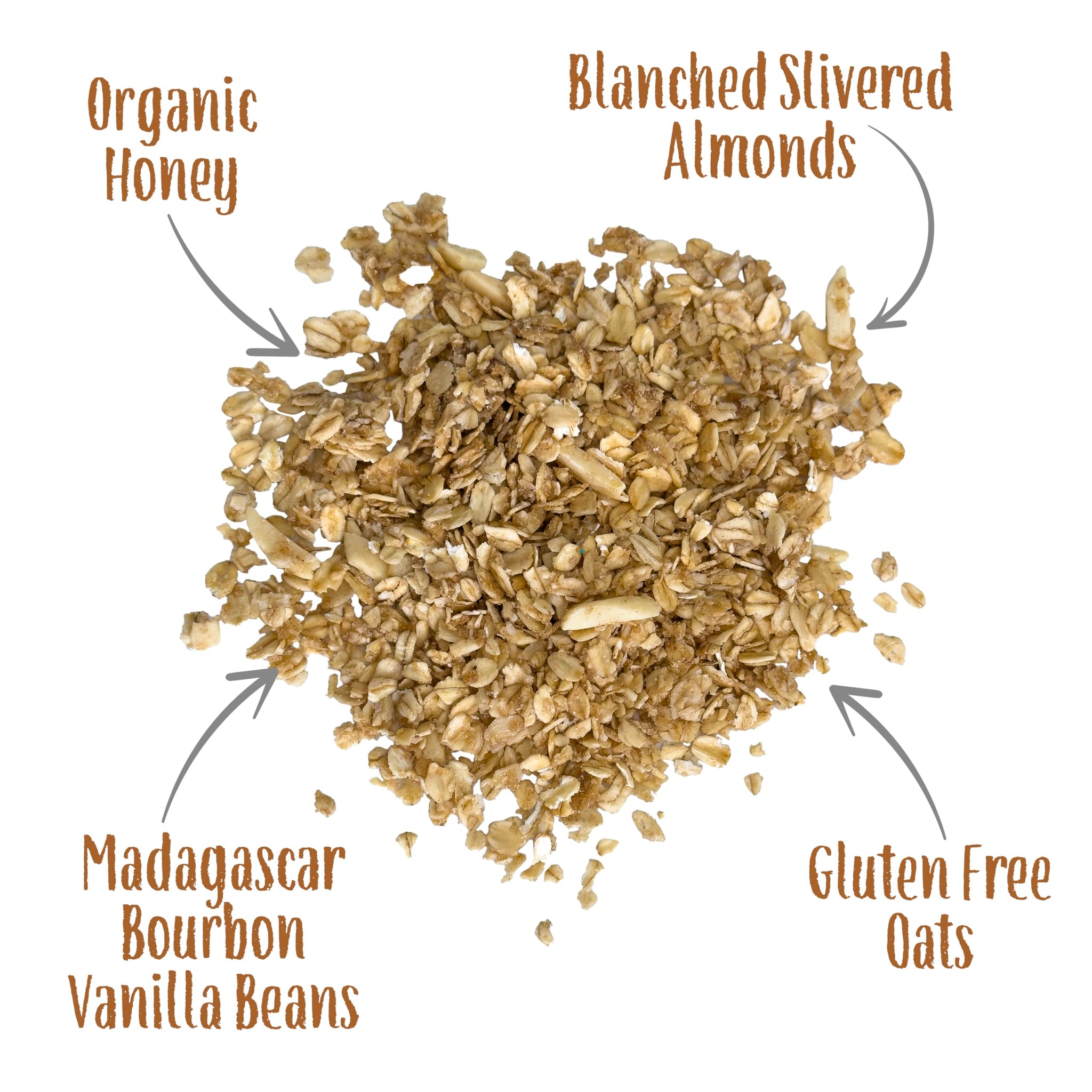 Laura's Gourmet Granola Vanilla Almond Crunch, 12 oz - 3 packs, Gluten-Free Oats, Vegetarian, Dairy & Soy Free Snack, Organic Honey, Almonds