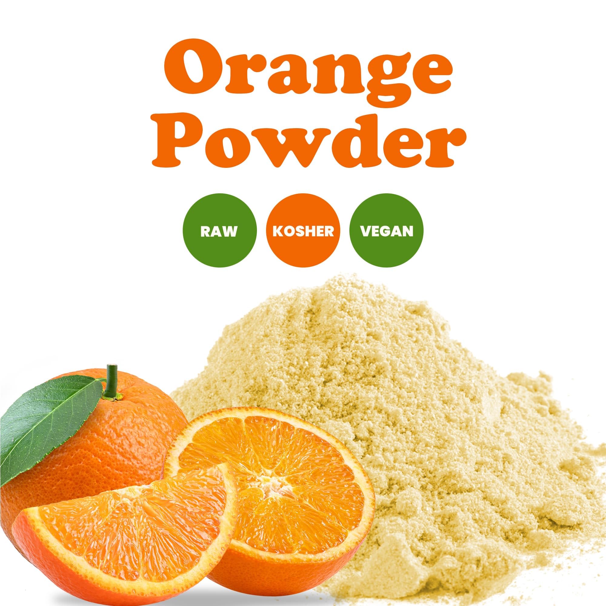 Food to Live Orange Powder, 12 Ounces - Made from Raw Dried Citrus Fruit, Unsulfured, Vegan, Bulk, Great for Baking, Juices, Yogurts & Instant
