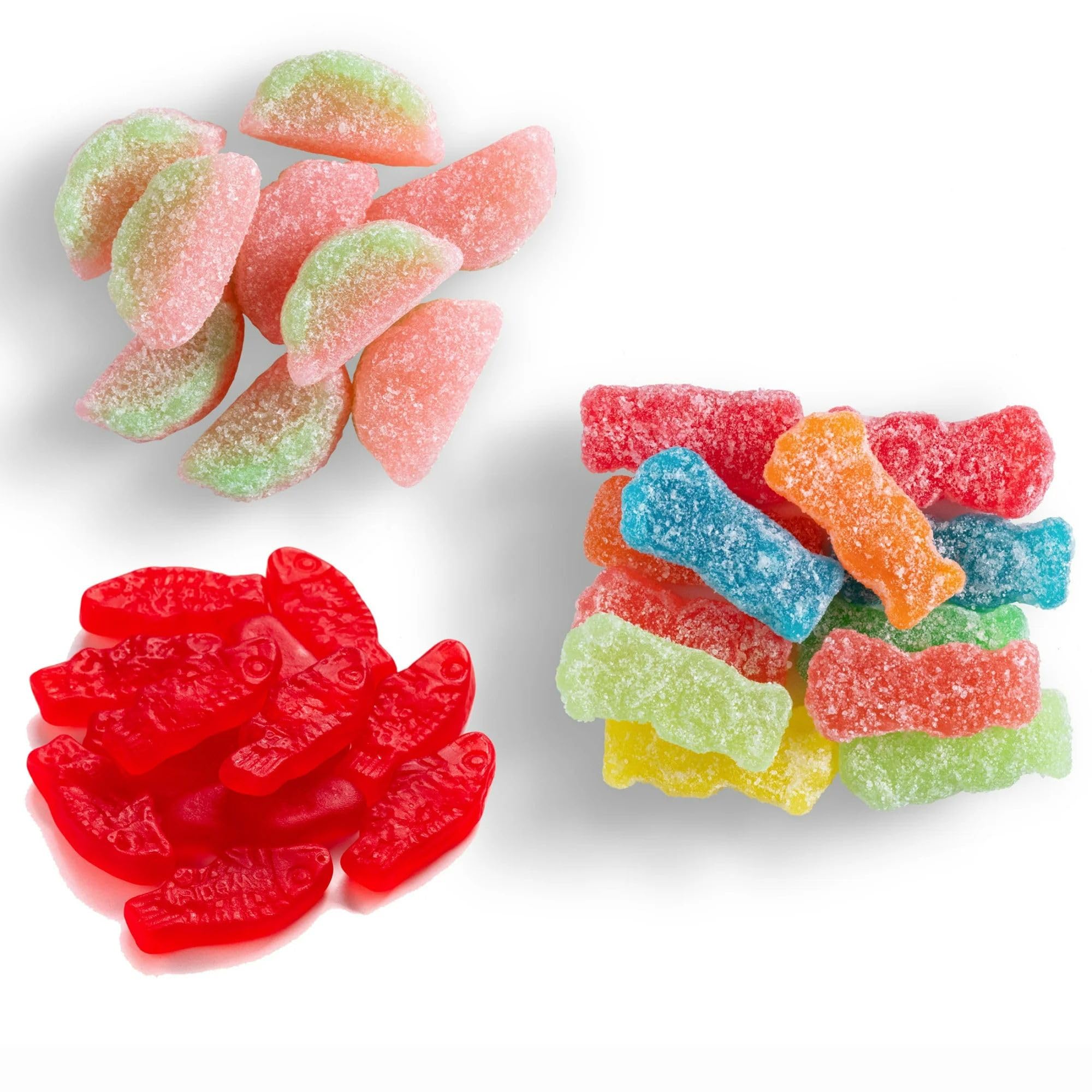 Bulk Gummy Candy Pack of SourPatch Kids Candy Tropical and Watermelon, SwedishFish- BIG 2.25 lb Bag (36oz) of Fun Size Individually Wrapped Candy