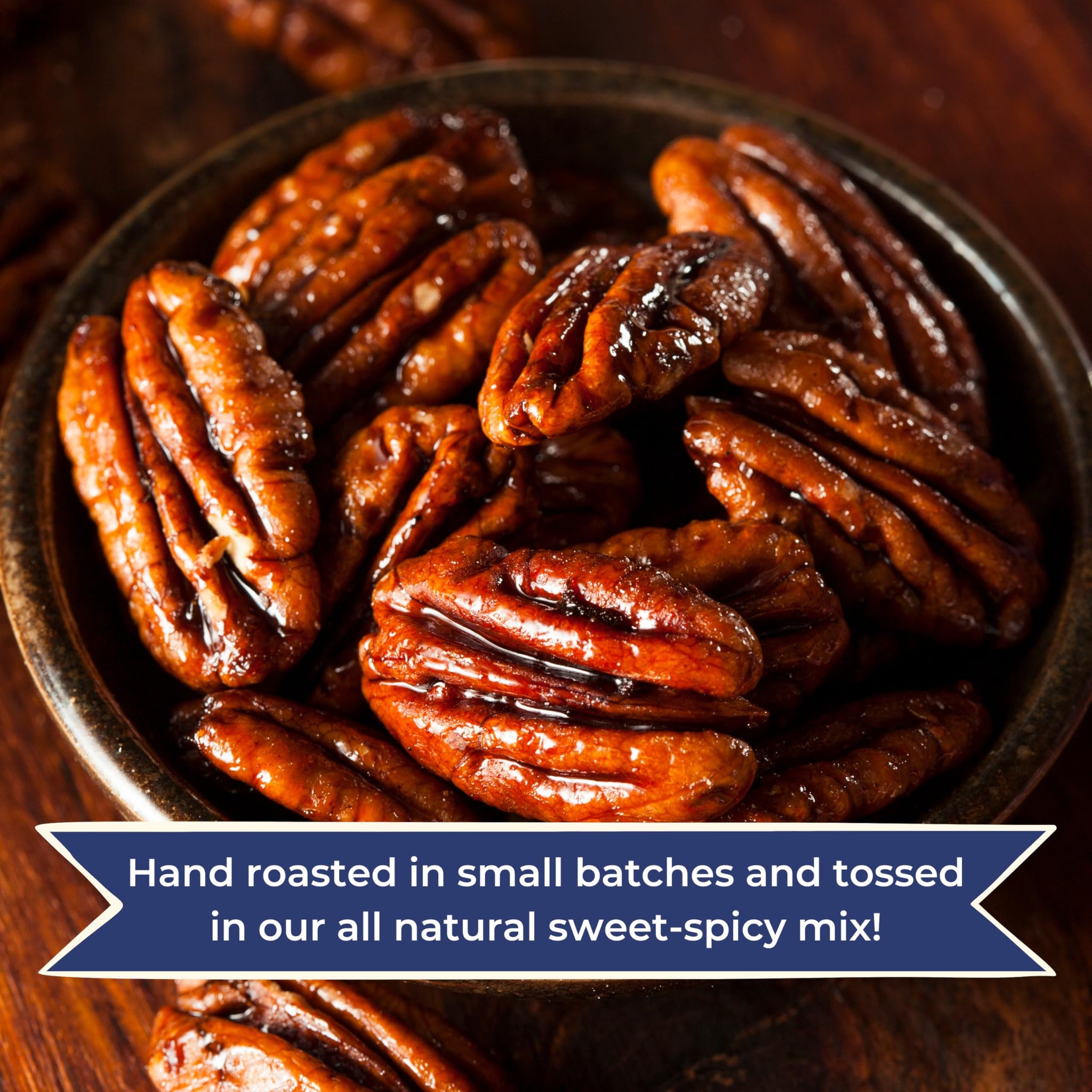 Laxmi’s Delights Sweet Spiced Roasted Whole Pecans | Gluten Free, Dairy Free, Vegan, All Natural, No Additives, No Preservatives, No Artificial