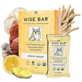 Wise Bar Adaptogen Mushroom Nutrition Bars with Reishi, Lions Mane & Ashwagandha, Organic Vegan & Gluten Free Snacks for Natural Focus, Energy