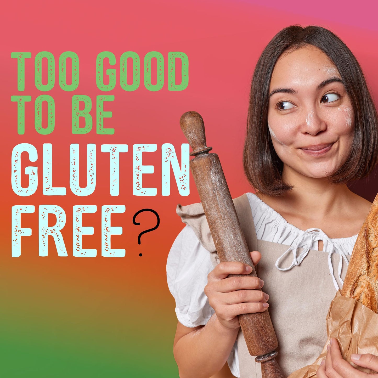 MIGHTYLICIOUS Gluten-Free, Plant-Based All-Purpose Flour, Superfine Rice Flour, Plant-Based, Non-GMO, Allergen-Friendly Baking Flour, Ideal for Cakes
