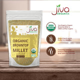 Jiva Organics Browntop Millet 2 LB Bag | Whole Grain, Gluten-Free & Organic | Protein & Fiber-Rich Superfood for Healthy Indian Cooking