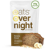 Oats Overnight Banana Bread - Vegan Overnight Oats with 20g Protein, High Fiber Breakfast Protein Shake - Gluten Free Oatmeal, Non GMO High Protein
