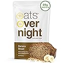 Oats Overnight Banana Bread - Vegan Overnight Oats with 20g Protein, High Fiber Breakfast Protein Shake - Gluten Free Oatmeal, Non GMO High Protein