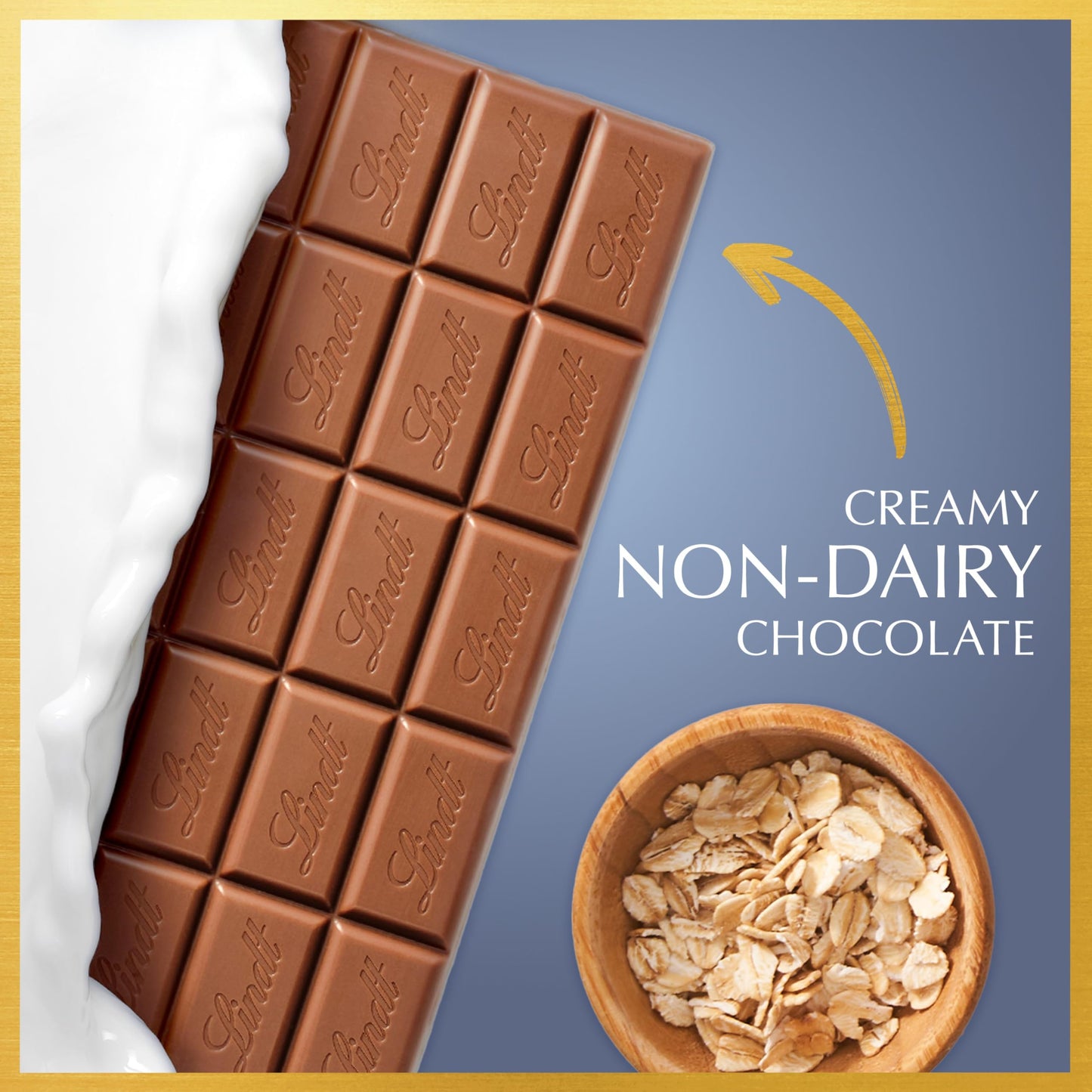 Lindt CLASSIC RECIPE OAT MILK Plain Chocolate Bar, 3.5 oz.
