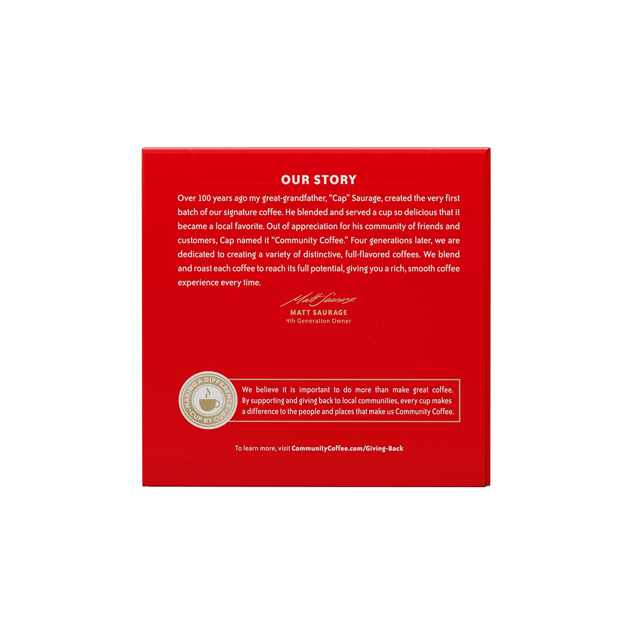Community Coffee Signature Blend 18 Count Coffee Pods, Dark Roast, Compatible with Keurig 2.0 K-Cup Brewers, Box of 18 Pods