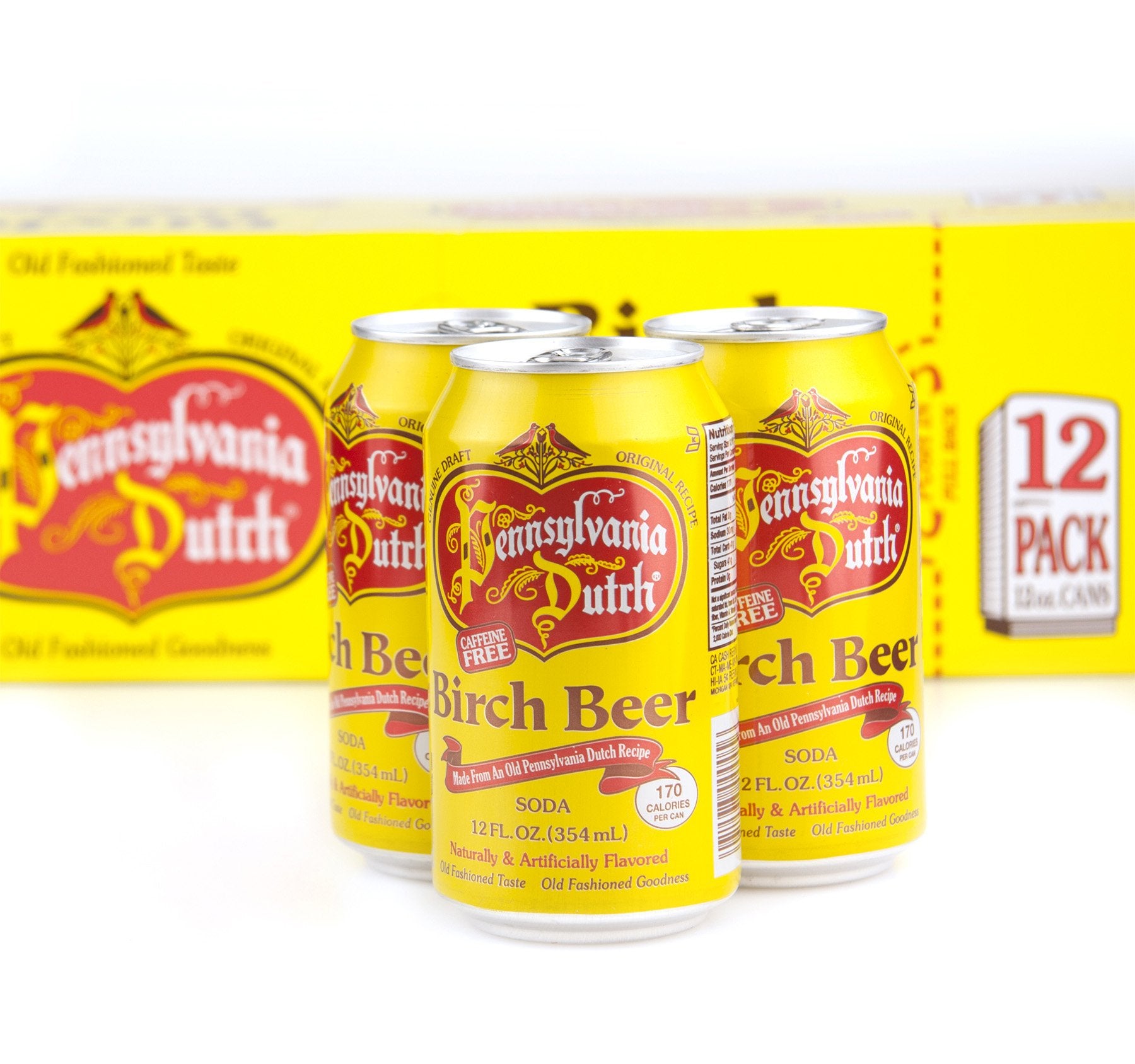 AmishTastes PA Dutch Birch Beer, Protected With High-Density Foam, 12 Oz. (Pack of 12)
