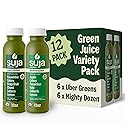 Suja Organic Green Juice Variety Pack | 6 Mighty Dozen and 6 Uber Greens | Plant-Based & Gluten-Free (12 fl oz, Pack of 12 total)