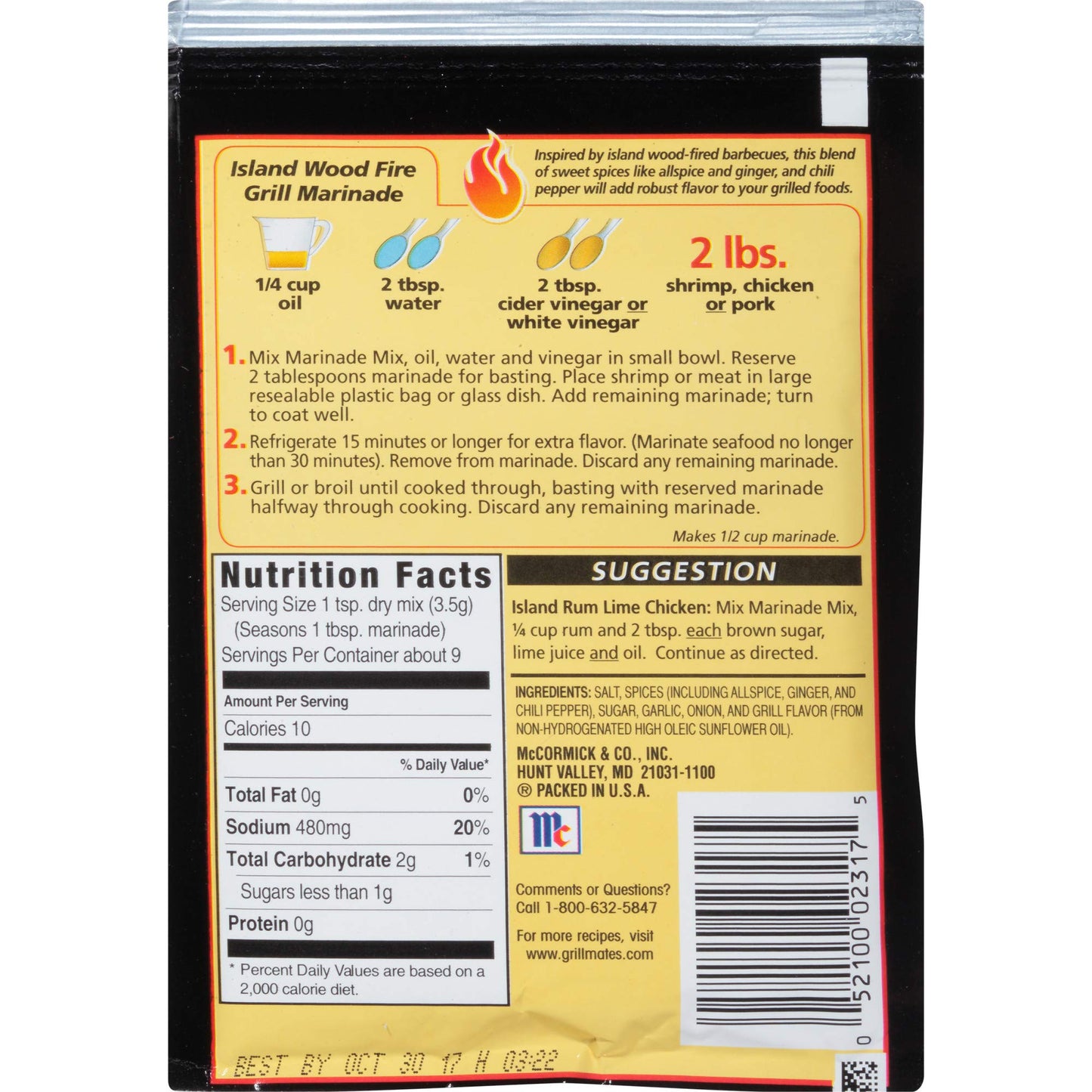Mccormick, Grill Mates Mesquite Marinade Mix, 1.06 Ounce