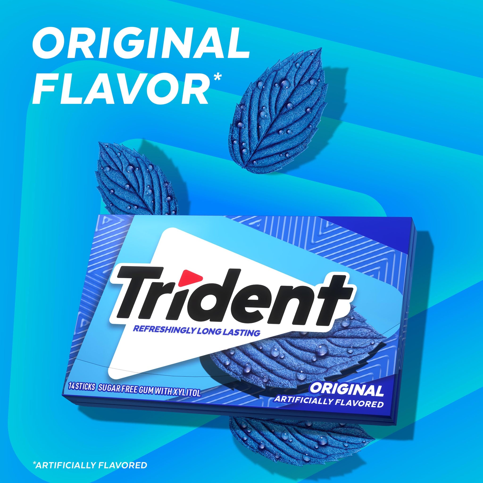 Trident Original Flavor Sugar-Free Chewing Gum, 14 Pieces (Pack of 24) (336 Total Pieces)