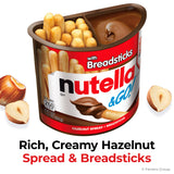 Nutella & GO! Chocolate Hazelnut Spread with Cocoa + Breadsticks, 12 Snack Packs, 1.8 oz Each