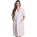 Dreamcrest Short Sleeve Zipper Front Duster 8513-1-M