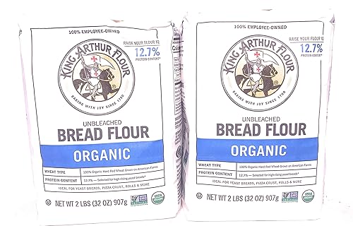 King Arthur Organic Bread Flour 2 lb Bags (2)