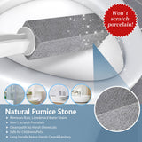 Laiyeoy Toilet Bowl Cleaner Pumice Stone -Hard Water Stain Remover with Ergonomic Handle, Powerfully Removes Toilet Bowl Rings?Rust &Lime?Ideal