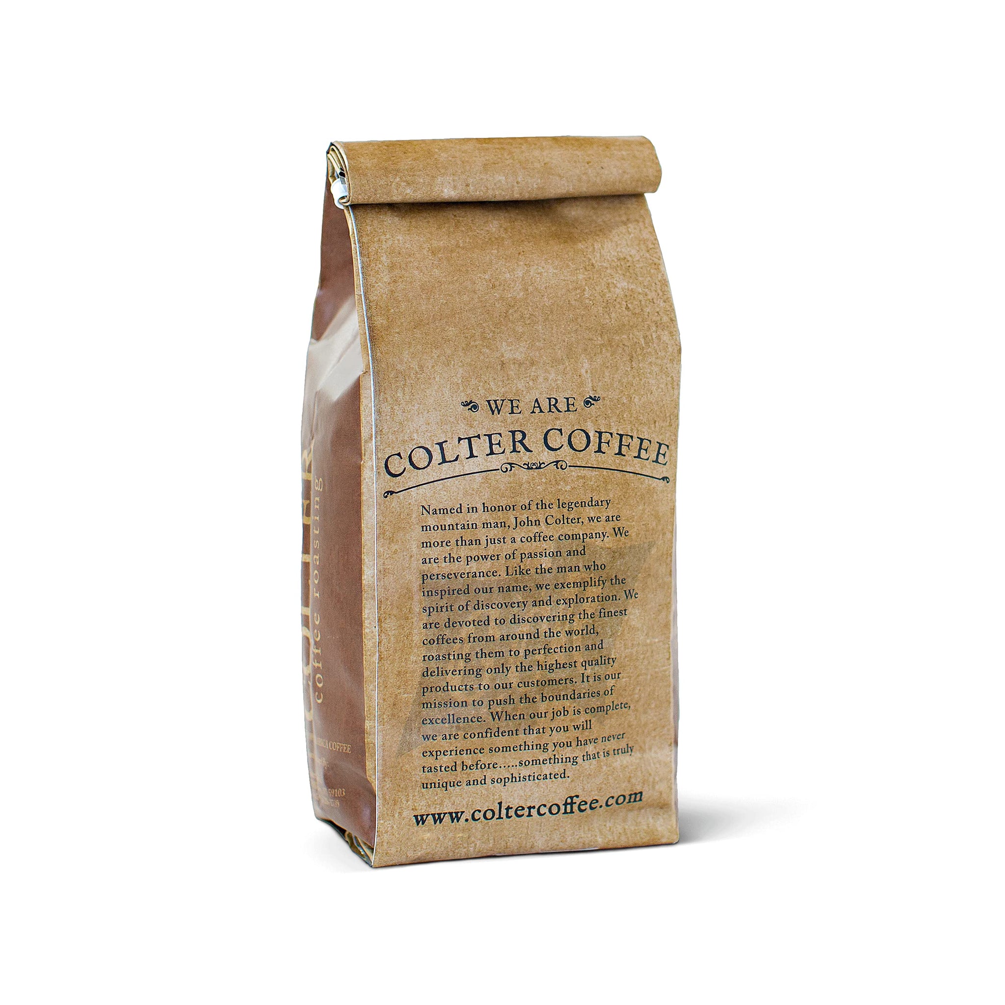 Colter Coffee Roasting, Organic Fogcutter, Dark Roast, 100% Organic Arabica Coffee, 12 oz whole bean, Fair Trade