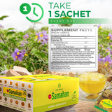 SAMAHAN Ayurvedic Herbal Tea Packets - Sri Lankan Ceylon Blend with 14 Natural Herbs Including Ginger, Black Pepper & More, Herbal Tea Bags