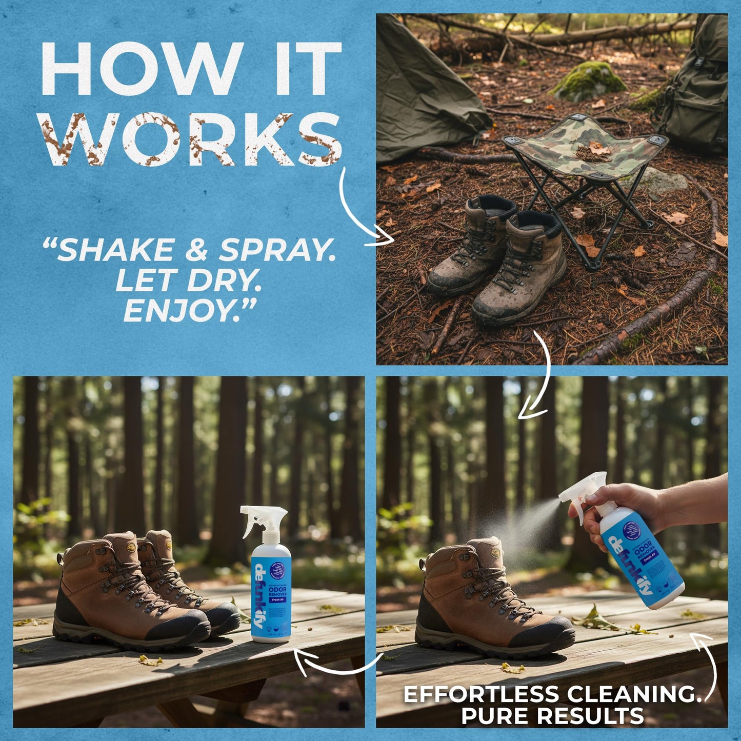 Fabric Freshener Spray, 32oz. 'Fresh Air' Odor Remover Spray. Shoe Deodorizer, Carpet Deodorizer, Odor Eliminator for Strong Odors Cleaning Supplies