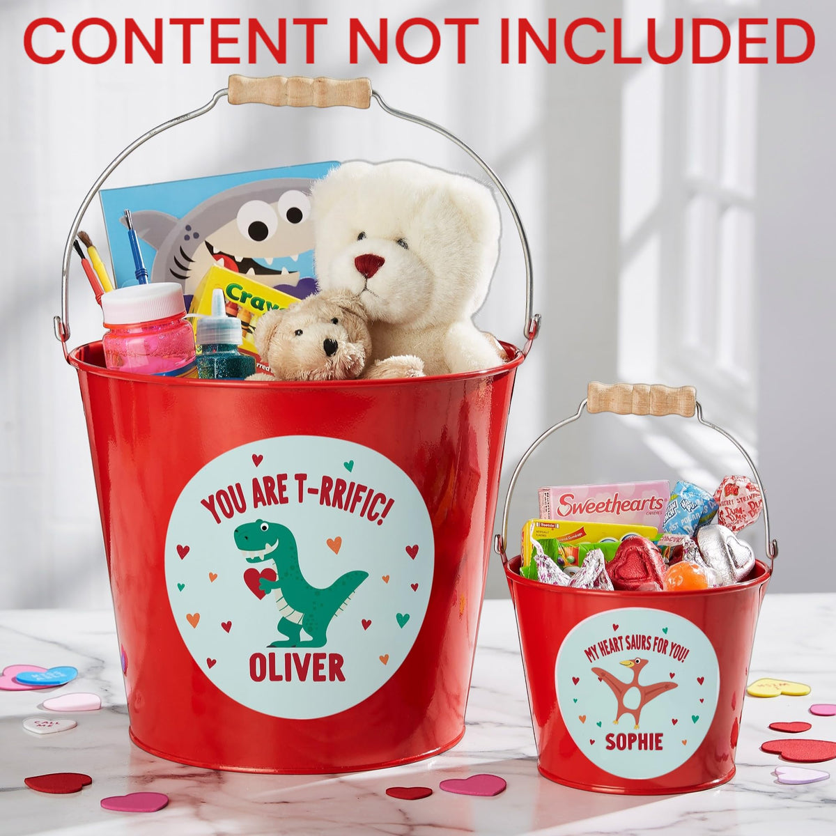 Personalization Universe Dino-Mite Personalized Mini Pink Treat Bucket