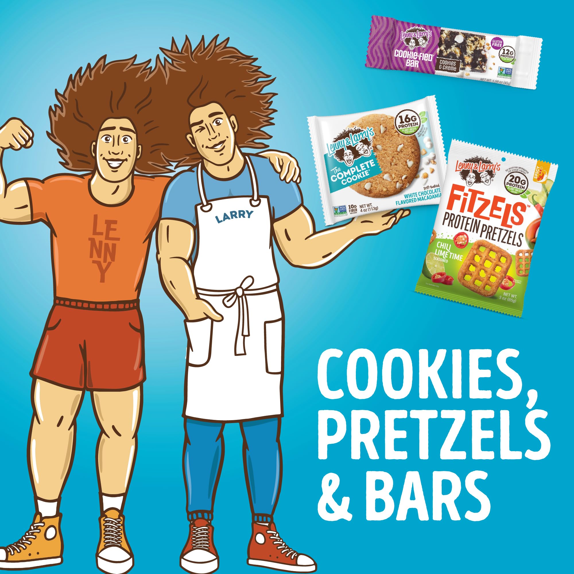 Lenny & Larry's Protein Cookie, [Snickerdoodle], Chewy Soft Baked, 8g Plant Protein, Vegan, Non-GMO, High Fiber, 2 Ounce Cookie (Pack of 12)