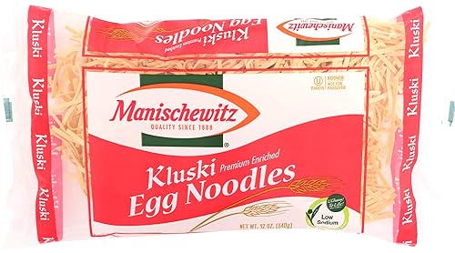 MANISCHEWITZ Kluski Egg Noodles, 12-Ounce Bags (Pack of 12)