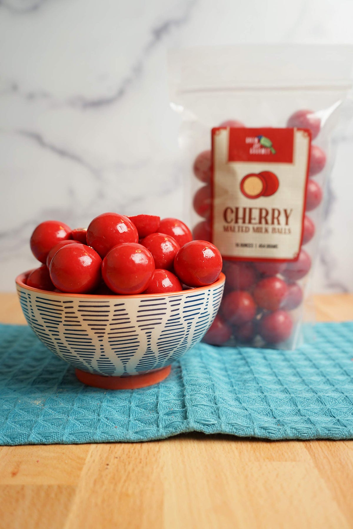 Green Jay Gourmet Handmade Artisan Chocolate Malt Balls - Cherry Malted Milk Balls Coated in Premium Chocolate - Great Gift for Chocolate and Candy