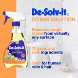 De-Solv-It Citrus Solution - Odor & Stain Remover for Cloth, Wood, Glass & More, 12.6-Ounce (6-Pack)