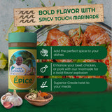 Chef Creole Epice Marinade - Spicy & Flavorful Creole Seasoning with Garlic, Green Peppers, Onions & Scallions - Vegan & Non-GMO Marinades for Meats